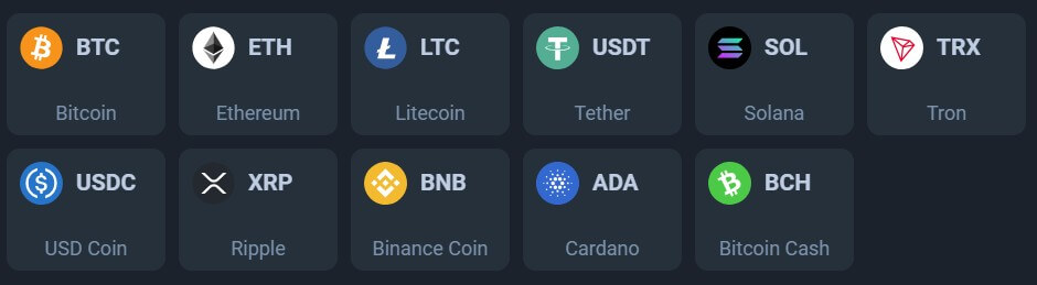 Thunderpick cryptocurrencies