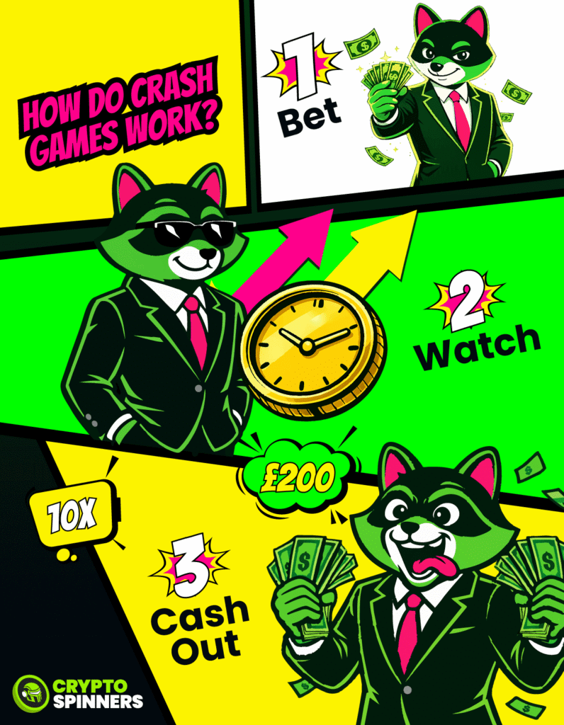 how do crypto crash games work