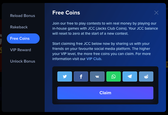 jacks club free coins crypto faucet