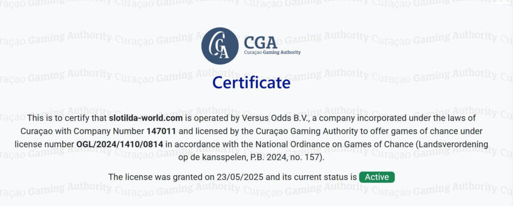 Slotilda World license