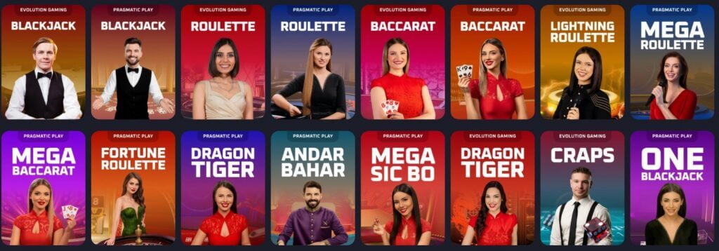 Thrill casino live games