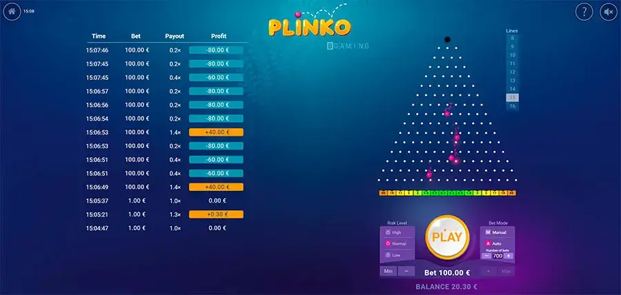 plinko by bgaming