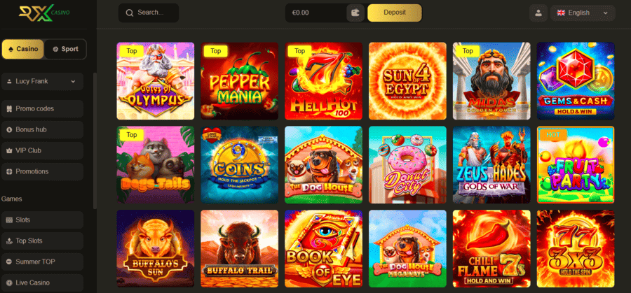 rx casino slots