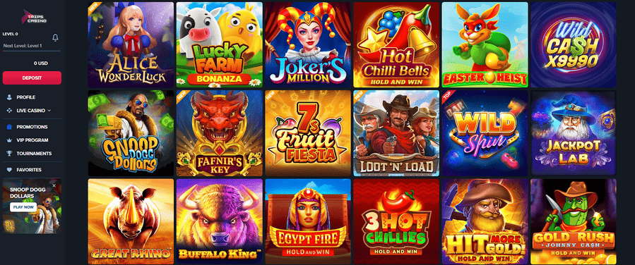 slots trips casino