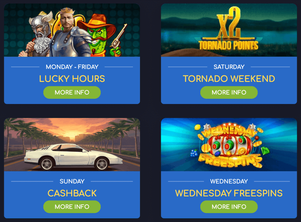 Wild Tornado Free Spins Offer